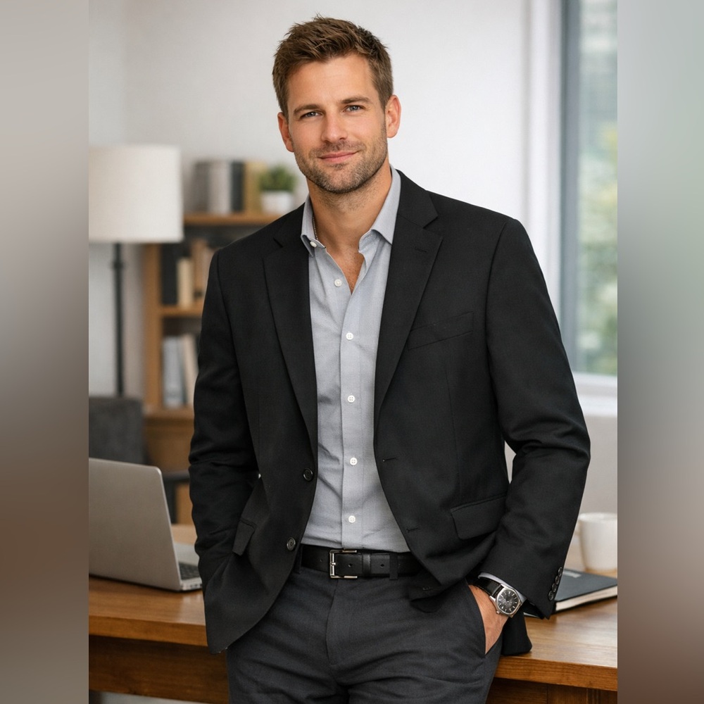 MICHAEL KORS BLACK SUIT JACKET EUC SZ 38R